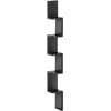 Image de HOMCOM Étagère d'angle Murale à 5 Niveaux Hauteur 120 cm Forme de Zigzag en Bois Noire