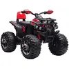 Image de Quad Buggy Électrique Enfant 12 V 5 Km/h Max. Effets Lumineux Sonores Selle Avec Dossier Porte-bagage Avant Rouge