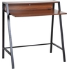 Image de HOMCOM Bureau secrétaire Bureau Informatique dim. 84L x 45l x 85H cm Style néo-rétro étagère Coloris Noyer Noir