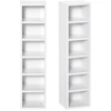 Image de HOMCOM Lot de 2 étagères colonnes Armoire de Rangement CD-DVD 6 + 6 Compartiments dim. 21L x 19l x 88H cm capacité Max. 160 CD B