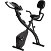 Image de HOMCOM Vélo d'appartement pliable, vélo d'exercice, home traîner pour adultes, 8 niveaux de résistance magnétique, capteurs poul