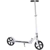 Image de Trottinette Patinette Pliable Enfant - Hauteur Guidon Réglable - Système De Freinage Arrière - Acier Blanc