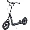 Image de Trottinette Patinette Pneus 30 Cm Hauteur Guidon Réglable Poignée Frein Et Béquille Acier Noir