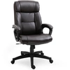 Image de HOMCOM Fauteuil de bureau chaise de bureau ergonomique réglable roulettes pivotant 360° revêtement synthétique PU 64 x 73 x 106-
