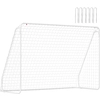 Image de HOMCOM But de football - cage de foot - but d'entrainement dim. 301L x 120l x 200H cm - châssis métal époxy filet PE - piquets inclus - blanc