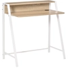 Image de HOMCOM Bureau Informatique Table Ordinateur d'étude dim. 84L x 45l x 85H cm Style Simple en Bois chêne Clair Blanc