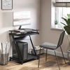 Image de HOMCOM Bureau d'ordinateur portable - Bureau mobile - Bureau informatique - Plateau coulissant pour clavier + étagère - Noir