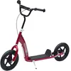 Image de Trottinette Patinette Pneus 30 Cm Hauteur Guidon Réglable Poignée Frein Et Béquille Acier Rouge