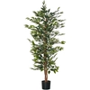 Image de HOMCOM Arbre Artificiel Plante Artificiel ficus Hauteur 1,5 m Tronc Branches Liane Lichen Feuilles Grand réalisme Pot Inclus
