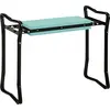 Image de Outsunny Tabouret de Jardin Pliable agenouilloir de Jardin siège Jardinage avec Coussin Acier EVA Noir Vert