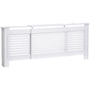 Image de HOMCOM Cache-radiateur Design Contemporain Longueur Extensible 139-208,5 x 20,5 x 82,5 cm MDF Blanc