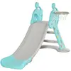 Image de Toboggan Enfant Avec Panier De Basket-ball Usage Intérieur Et Extérieur Dim. 140 X 87 X 75 Cm Bleu