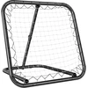 Image de HOMCOM Filet de rebond de football rebondisseur de football ajustable pliable portable 4 piquets de fixations au sol filet de PE noir blanc 78 x 84 x 78 cm