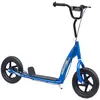 Image de Trottinette Patinette Pneus 30 Cm Hauteur Guidon Réglable Poignée Frein Et Béquille Acier Bleu