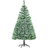 Image de HOMCOM Arbre de Noël artificiel scène de neige Ø 75 x 150H cm 416 Réplique d'une branche d'épine Nordmann Grand Réalisme