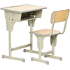 Image de HOMCOM Bureau enfant Vintage style pupitre d'écolier - ensemble bureau et chaise réglable - case de rangement, bracket, range-st