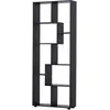 Image de HOMCOM Bibliothèque étagère Zig zag Design Contemporain 70L x 24l x 178H cm Panneaux Particules noir