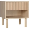 Image de HOMCOM Table de chevet table de nuit avec tiroirs et niches, table d'appoint style moderne pour chambre à coucher, salon, dim. 4