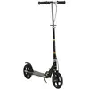 Image de Trottinette Pliable Enfant Béquille Double Frein Hauteur Guidon Réglable Roulement Pu Abec-7 Métal Motif Flammes Noir
