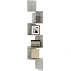 Image de HOMCOM Étagère d'angle Murale de Rangement Forme Zigzag 20L x 20l x 126H cm 5 Niveaux Bois Gris