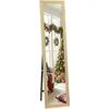 Image de HOMCOM Miroir rectangulaire sur pied mural ou à poser avec cadre en bois pour salon chambre à coucher 37 x 157 cm bois naturel