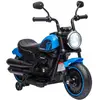 Image de Moto Électrique Enfant 6 V 3 Km/h Effet Lumineux Roulettes Amovibles Repose-pied Pédale Métal Pp Rose Noir Bleu
