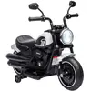 Image de Moto Électrique Enfant 6 V 3 Km/h Effet Lumineux Roulettes Amovibles Repose-pied Pédale Métal Pp Rose Noir Blanc