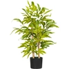 Image de HOMCOM Bambou artificiel plantes artificielles décoratives hauteur 60 cm - tronc branches lichen feuilles grand réalisme pot inc