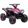 Image de Quad Buggy Électrique Enfant 12 V 3 Km/h Max. Effets Lumineux Et Sonores Rose
