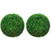 Image de HOMCOM Lot de 2 boules de buis artificielles de 40 cm, protection UV, décoration pour la maison, le jardin, la fête de mariage,