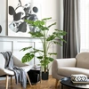 Image de HOMCOM Arbre artificiel plante décorative monstera deliciosa avec pot fourni hauteur 180 cm pour intérieur vert