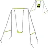 Image de Portique Balançoire Évolutive - Siège Haut, Accoudoirs, Ceinture Sécurité 5 Points, Barre Protection - Métal Époxy Gris