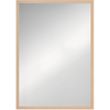 Image de HOMCOM Miroir mural rectangulaire 50 x 70 cm, cadre en bois, idéal pour la salle de bain, salon ou chambre, naturel
