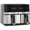 Image de HOMCOM Friteuse à air sans huile dual zone air fryer 8,5 L - 2700 W - 8 programmes, écran LED tactile, température réglable, minuterie, 2 paniers antiadhésif, finition de synchronisation, recette