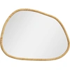 Image de HOMCOM Miroir mural, miroir décoratif, forme organique, 70 x 50 cm, horizontal ou vertical, avec cadre en bois de pin, miroir su