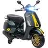 Image de Scooter Électrique Enfant Vespa 6v - Musiques, Feu Av, Entrée Usb, Radio Fm - 2 Roues Auxiliaires Green