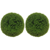 Image de HOMCOM Lot de 2 boules de buis artificielles de 40 cm, protection UV, décoration pour la maison, le jardin, la fête de mariage,