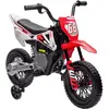 Image de Moto Cross Électrique Dirt Bike Enfant 12v 2 Moteurs 2 Vitesses 2,4-5 Km/h Max. Musiques Rouge