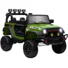 Image de Voiture Électrique 4x4 Enfant - Portes Ouvrables, Ceinture, Télécommande - 3 Vitesses - Effets Sonores Lumineux Vert