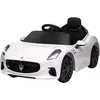 Image de Voiture Électrique Enfant Maserati Gran Turismo Folgore Télécommande Nombreux Effets Blanc