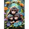 Image de Cute Monkeys 300 Pièces Bluebird Puzzle