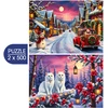 Image de 2 Puzzles - Ready for Christmas 500 Pièces Bluebird Puzzle