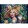 Image de La Dame et le Chat 1000 Pièces Bluebird Puzzle