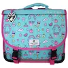 Image de Cartable À Colorier Et Réversible 2 Compartiments Kawai - 38 Cm Bleu
