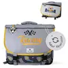 Image de Cartable Scolaire Réversible 38 Cm Pol Fox Race   Motif Voiture   2 Compartiments Gris