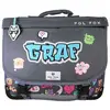 Image de Cartable Réversible 2 Compartiments Street Art - 38 Cm Gris