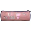 Image de Trousse Scolaire Ronde Lili Lou Plumes Rose