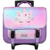 Image de Cartable À Roulettes Phileas Licorne Violet