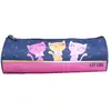 Image de Trousse Scolaire Ronde Lili Lou 3 Chats Bleu