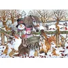 Image de Scène d'Hiver Avec Deux Bonshommes de Neige 500 Pièces Alipson Puzzle
